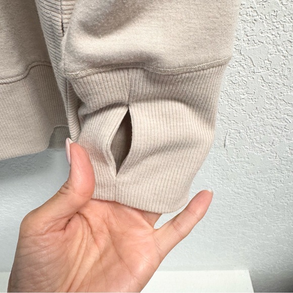 RBX- Tan longline Crewneck oversized Sweatshirt Woman’s SM - Picture 6 of 9